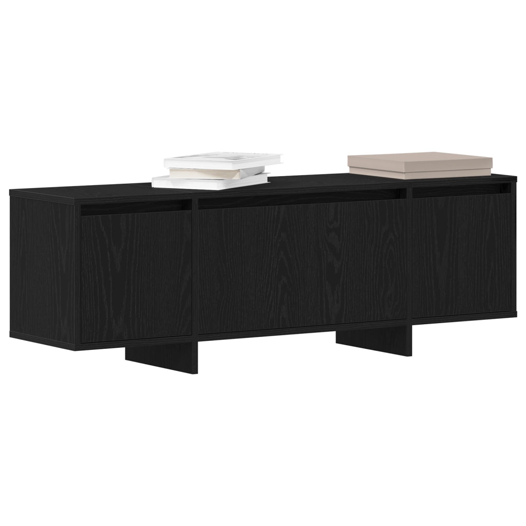 Mobile TV  Nero Rovere 120x30x40,5 cm in legno ingegnerizzato