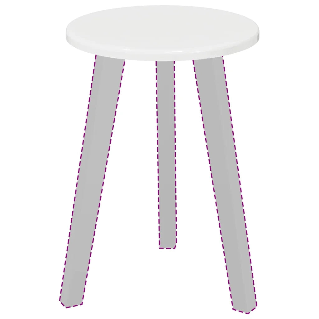 Piano del tavolo Bianco lucido Ø 30 x 1,5 cm Legno multistrato
