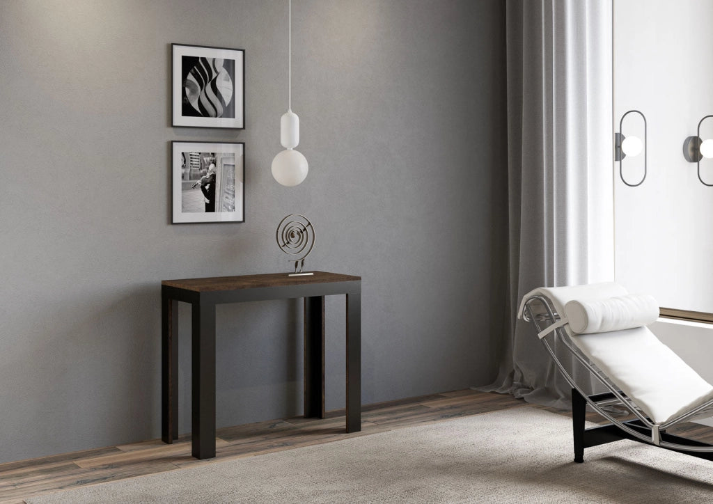 Consolle Allungabile 90-196x40x77 cm in Nobilitato Marrone