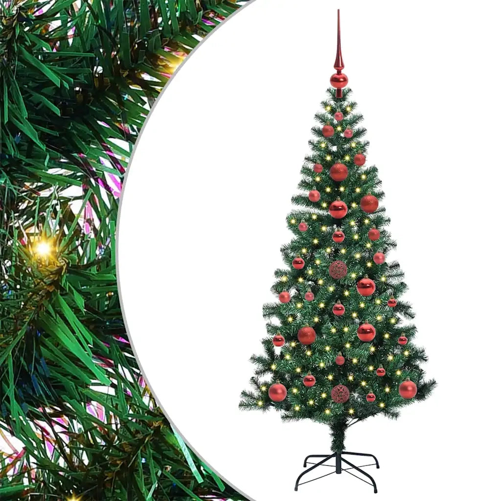 Albero di Natale Artificiale-Albero Natalizio con luci integrate Verde 120 cm 904240