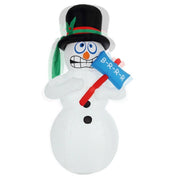 Trade Shop - Gonfiabile Pupazzo Di Neve Vibrante 180 Cm Effetto Tremolio Con Led Per Esterno -