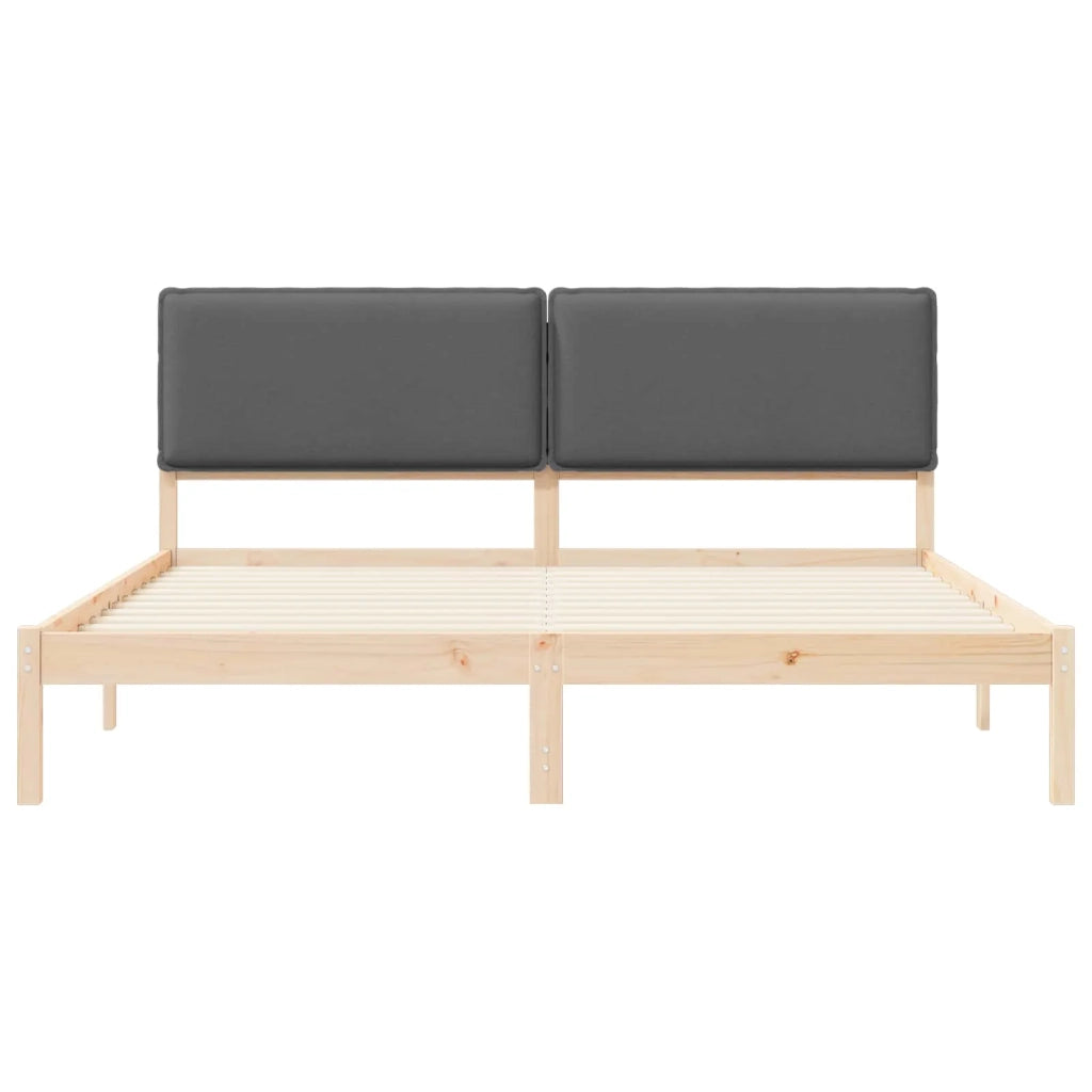 Letto con Testiera Rivestita Grigio scuro 180 x 200 cm 877820