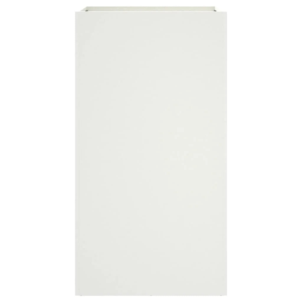 Fioriera rialzata per piante fiori terrazza giardino 42 x 38 x 75 cm acciaio bianco 02_0037597