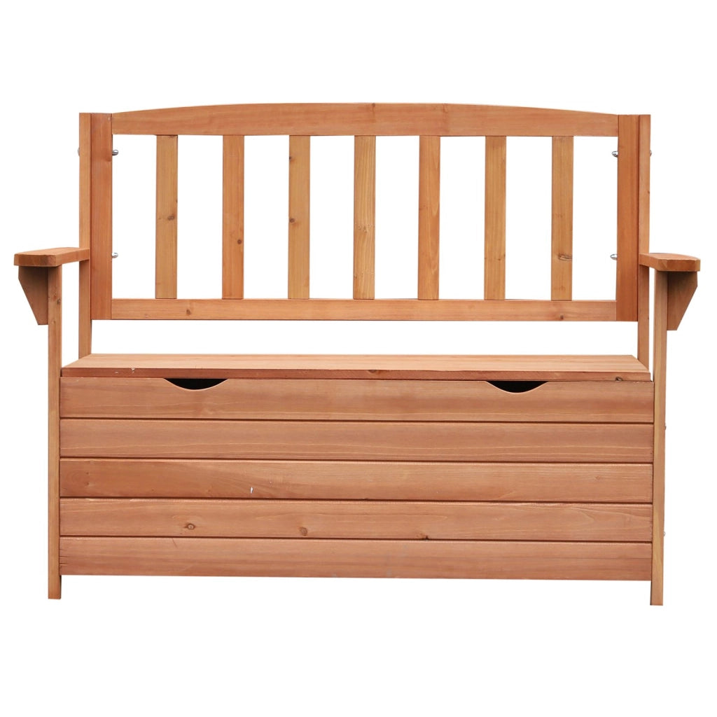 Easycomfort Panchina da Giardino 2 Posti con Vano Contenitore Legno 112x58x84cm