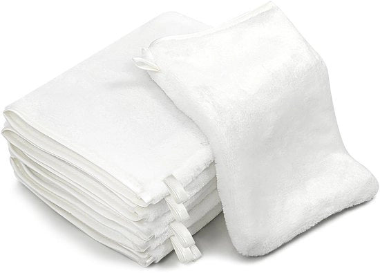 Kit di asciugamia in flanella - 6 pezzi - assorbe superiore - bianco - asciugamia per bagno - adatto per la pelle sensibile