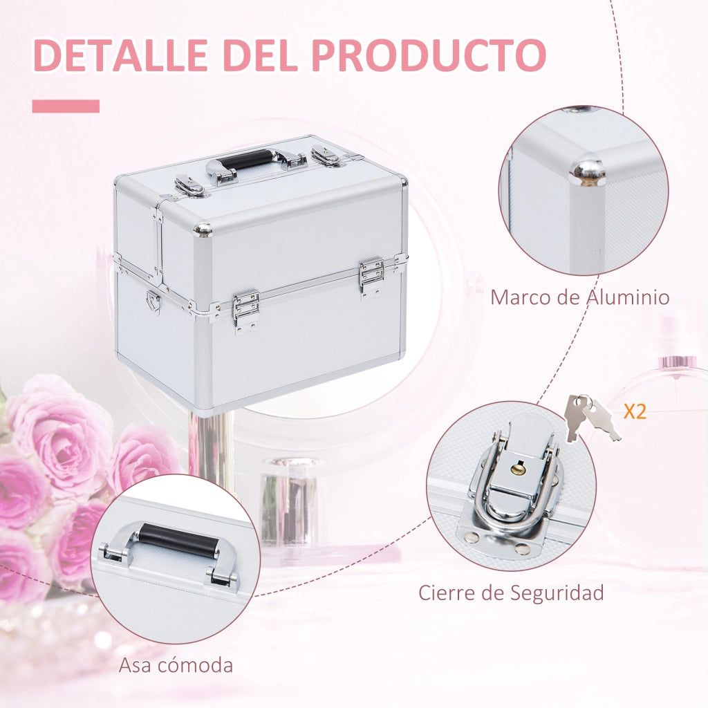 Malet¨ªn Maquillaje 36,5x24x29cm 3 Niveles ¨C Zephmum ¨C Neceser Cosmetica Profesional