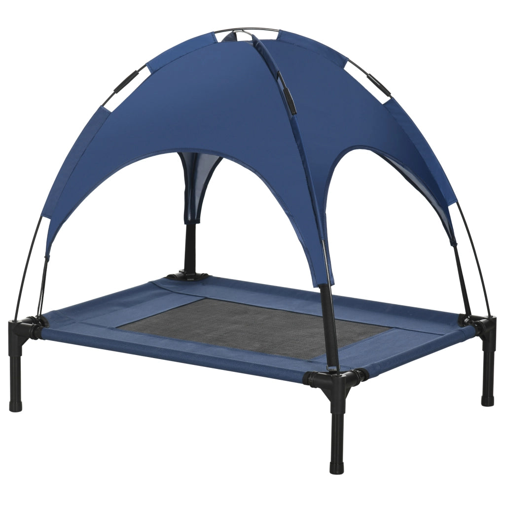 Cuccia con baldacchino per animali domestici ¨C Xylo ¨C Blu, pieghevole, resistente alle intemperie