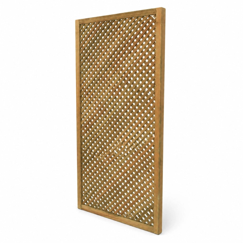 Pannello Grigliato Traliccio In Legno Di Pino Impregnato Per Giardino Balcone E Veranda Supporto Per Piante Rampicanti Privacy Outdoor Resistente Alle Intemperie 90 x 180 Cm Legno Naturale