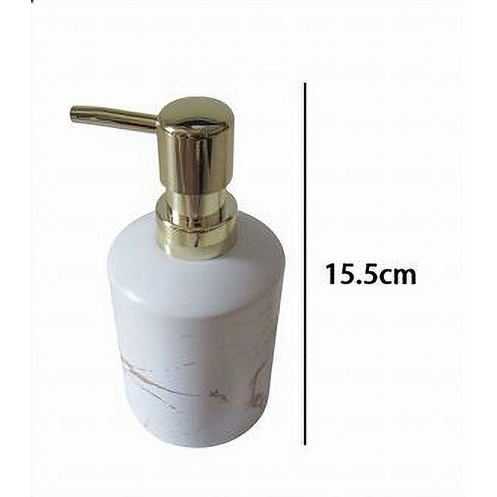 Trade Shop - Dispenser Per Sapone Liquido Accessori Arredo Bagno Dosatore Effetto Marmo 59885 -