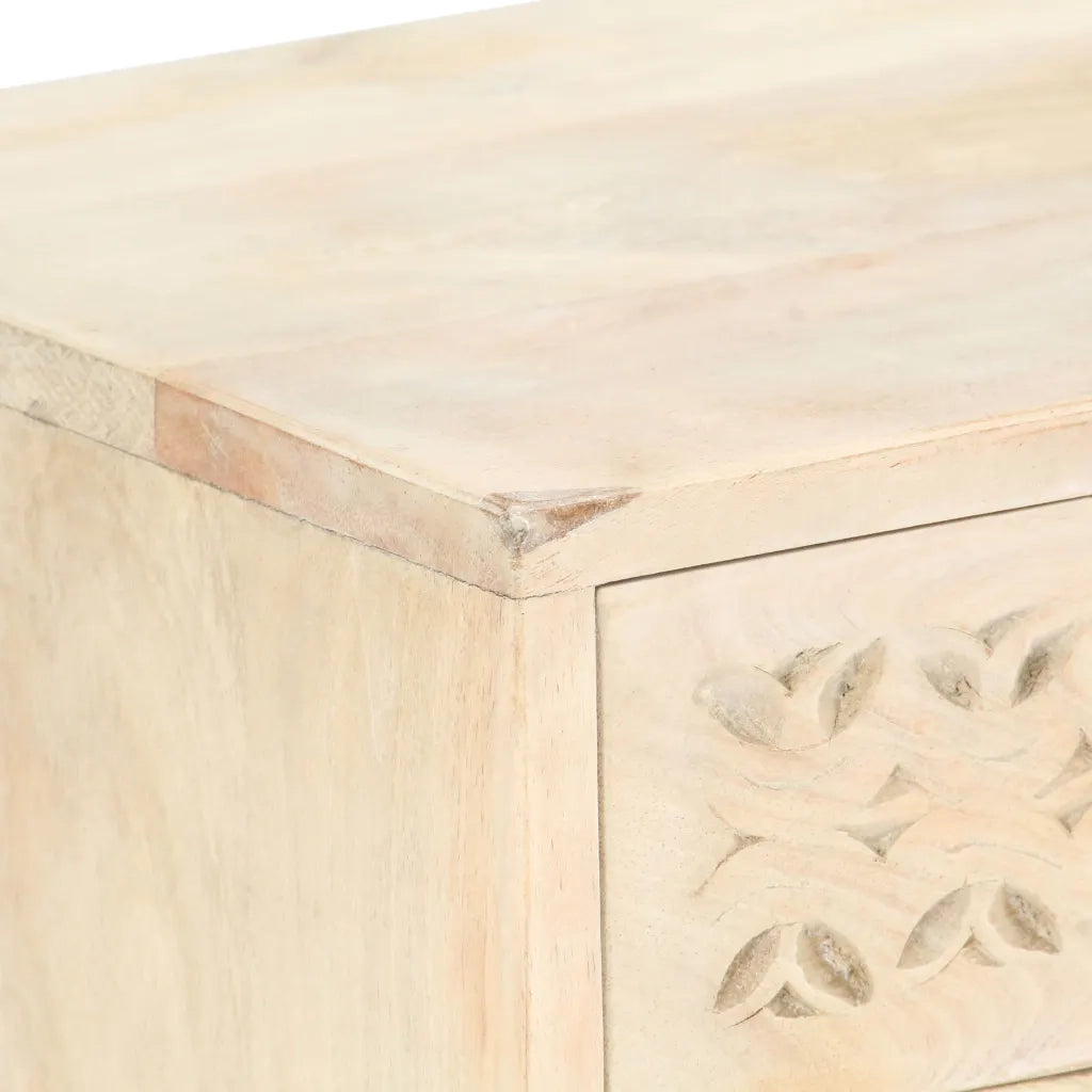 Comodino-Tavolino da notte 40x30x50 cm in Legno Massello di Mango 485345