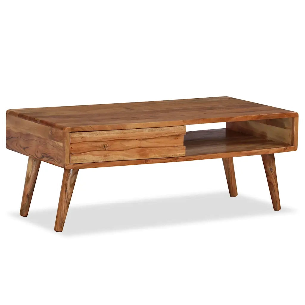 Tavolino da CaffÃ¨ Massello con Cassetto Intagliato 100x50x40 cm cod mxl 9404