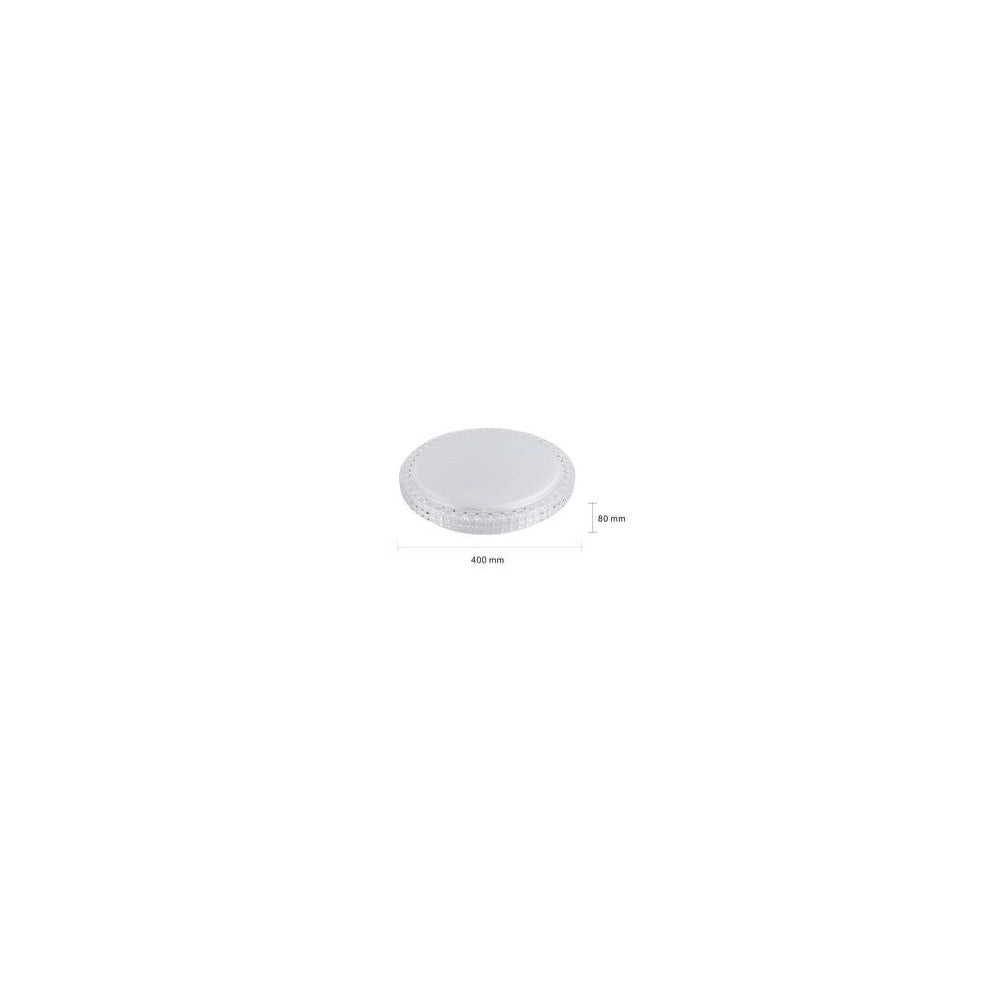 Trade Shop - Plafoniera Da Soffitto Interno 45w Bordo Cristalli Luce Fredda Fst-40a26584 40cm -