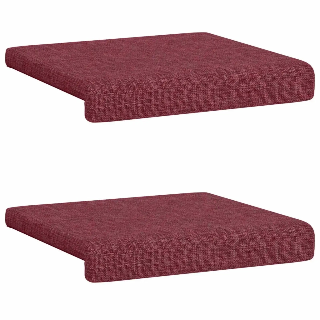 Cuscino per panchina 2 pcs Tessuto Rosso Vino Profondità 35 cm 42043011