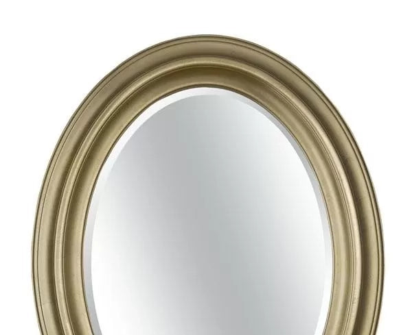 Mobili2g - specchiera in foglia oro ovale- misure: l.68 x h.88 x p.5