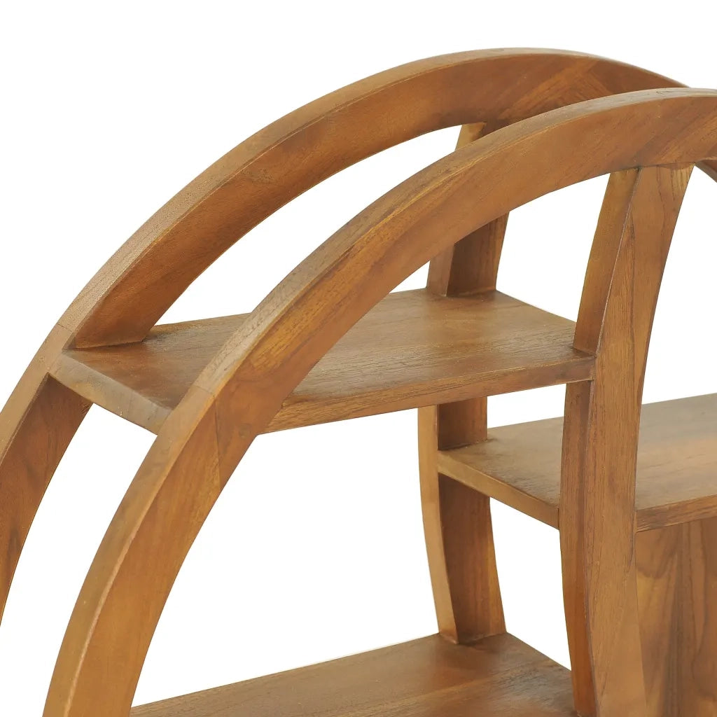 Mensola Yin Yang 80x17,5x80 cm in Legno Massello di Teak cod mxl 33687