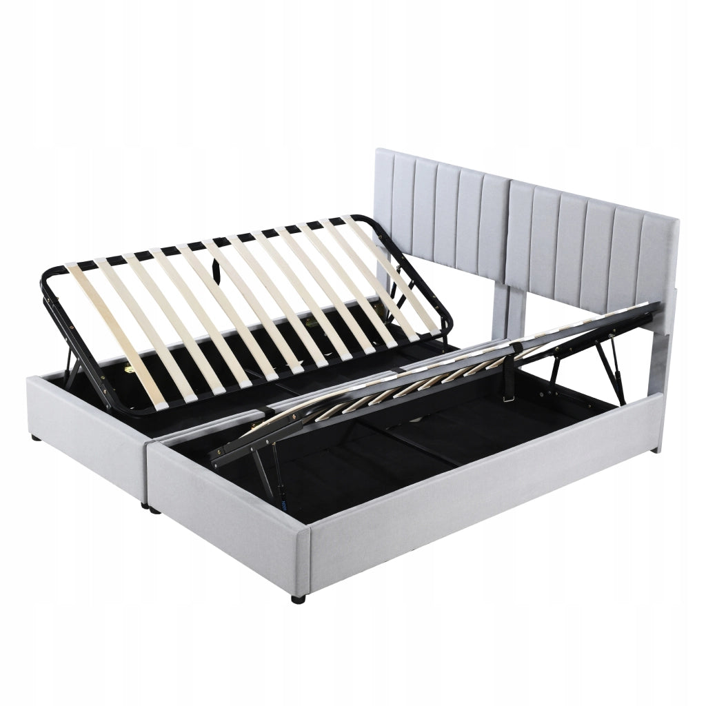 Letto imbottito idraulico - Xylo - 180x200 - Grigio