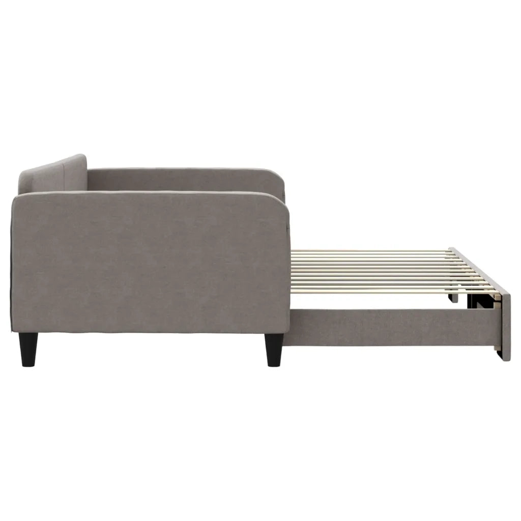 Divano Letto con Letto Estraibile Tortora 100x200 cm in Tessuto 3196824