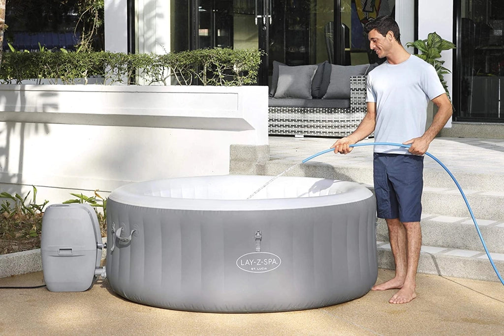BESTWAY 60037 MINIPISCINA IDROMASSAGGIO GONFIABILE LAY-Z-SPA SANTA LUCIA AIRJET 170 X 66 CM