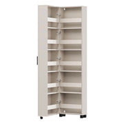 Mobile Portascarpe Visby, Scarpiera 10 Ripiani, 46x33x185h cm Bianco Crema