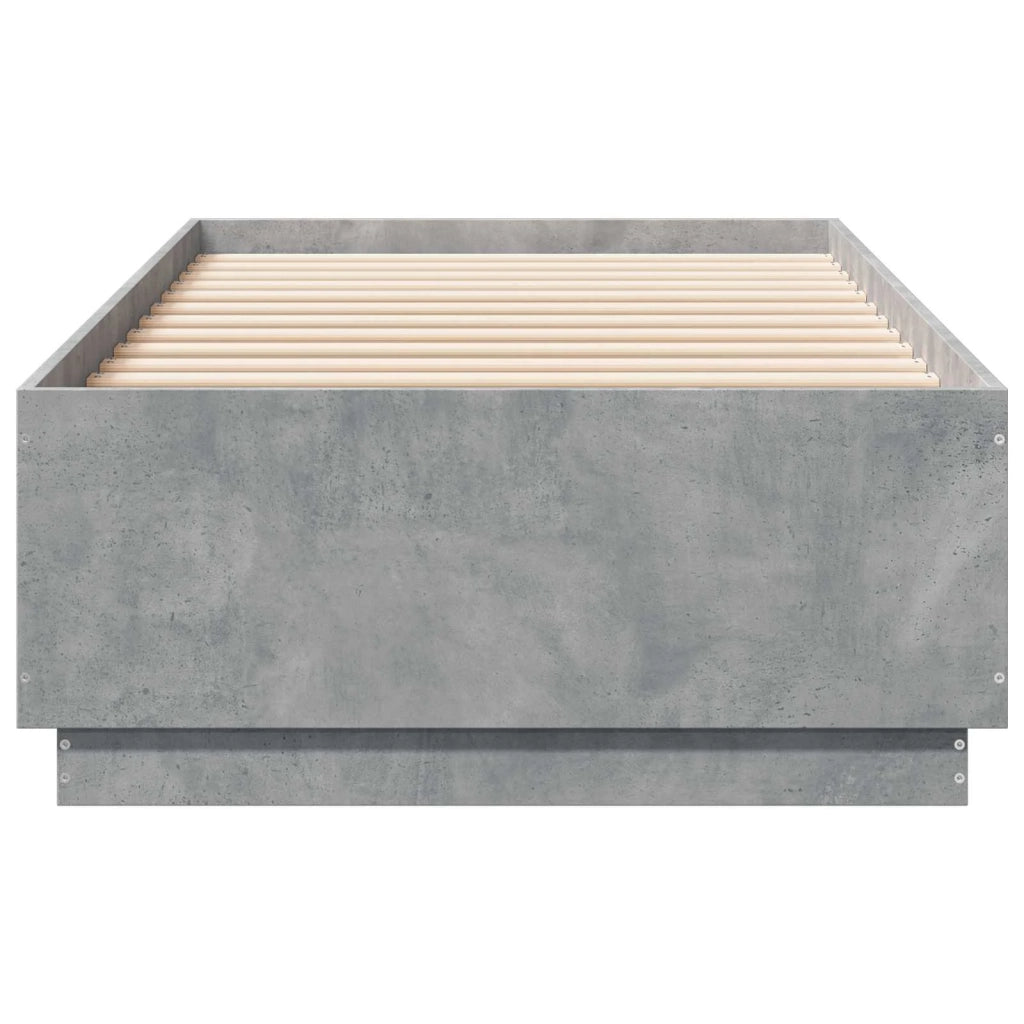 Letto con LED Grigio Cemento 80 x 200 cm Legno ingegnerizzato 3429570