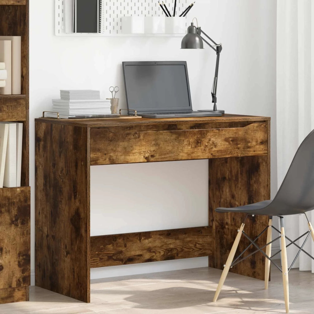 Scrivania con cassetto Quercia Affumicata 100 x 50 x 78 cm 888942