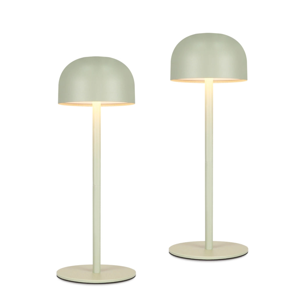 ZMH Lampada da tavolo LED set 2 pezzi verde wireless dimmerabile 3 temperature per camera letto soggiorno