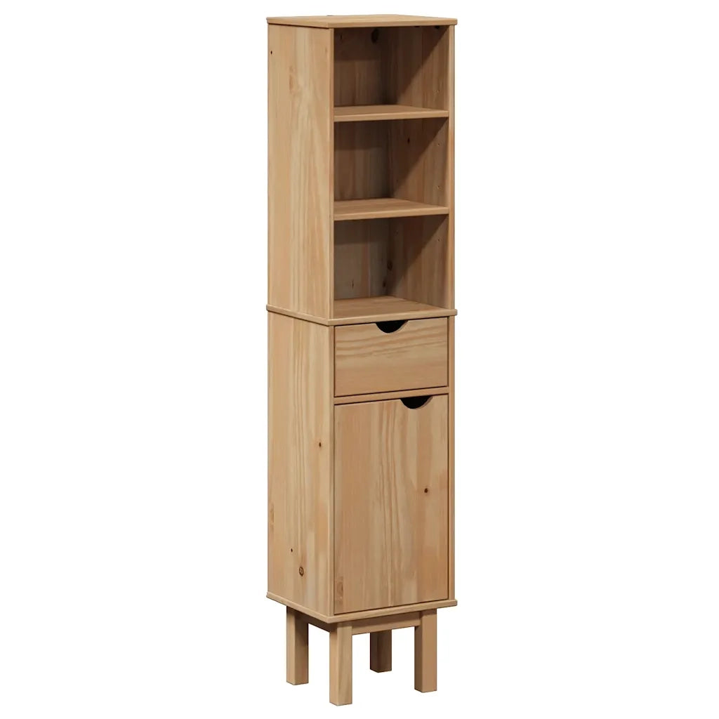 vidaXL Mobile da Bagno OTTA 35x30x159 cm in Legno Massello di Pino