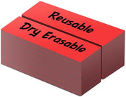 Etichette Magnetiche per Whiteboard | 50 Pezzi | Etichette Magnetiche Descrivibili, Reutilizzabili | Per Ufficio, Fai da Te, Whiteboard, Colore Rosso (DML0520RD) | 1,3 cm x 5 cm