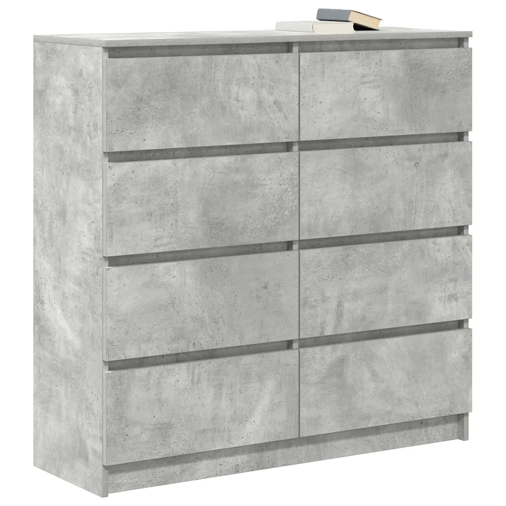 Credenza Grigio Cemento 100x35x99 cm in Legno Multistrato