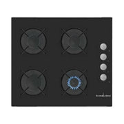 Schaub Lorenz SSPC604GL Piano cottura a gas 60 cm 4 fuochi accensione sottomanopola comandi laterali griglie smaltate colore Nero