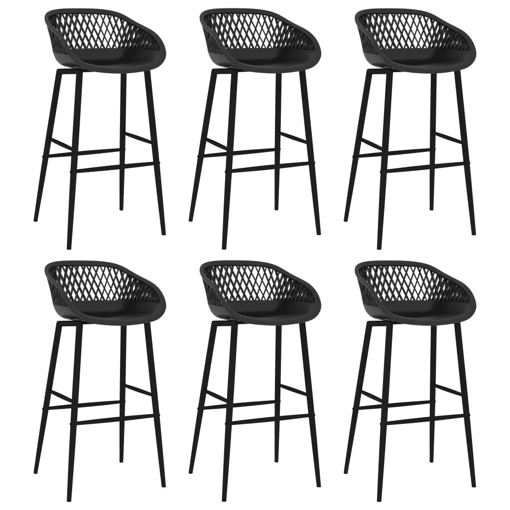 vidaXL Set da Bar 7 pz Bianco e Nero
