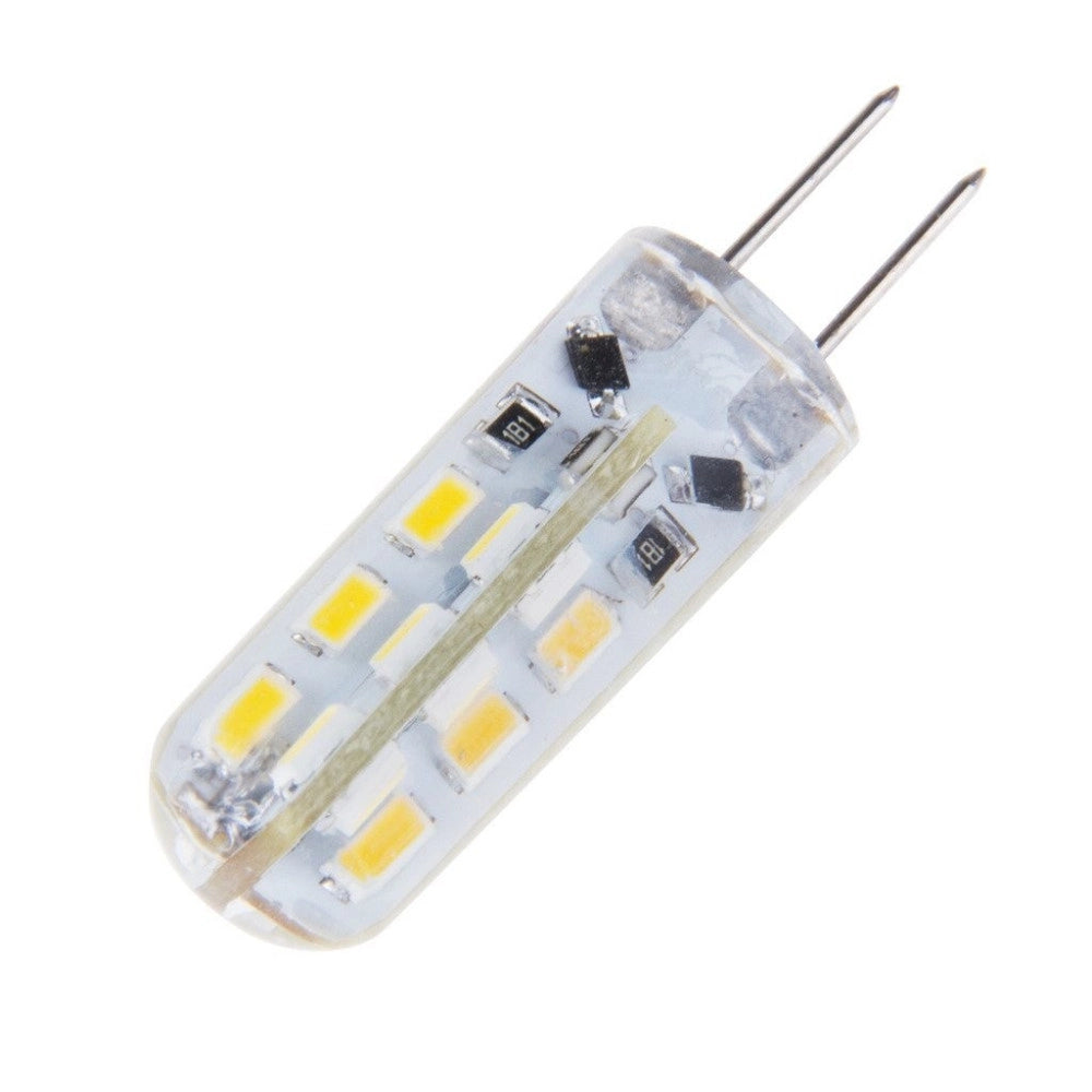 Trade Shop - 5pcs Pezzi Dc12v 3014 Smd G4 Lampadina A Led Luminosa 3w Bianco Caldo Freddo -