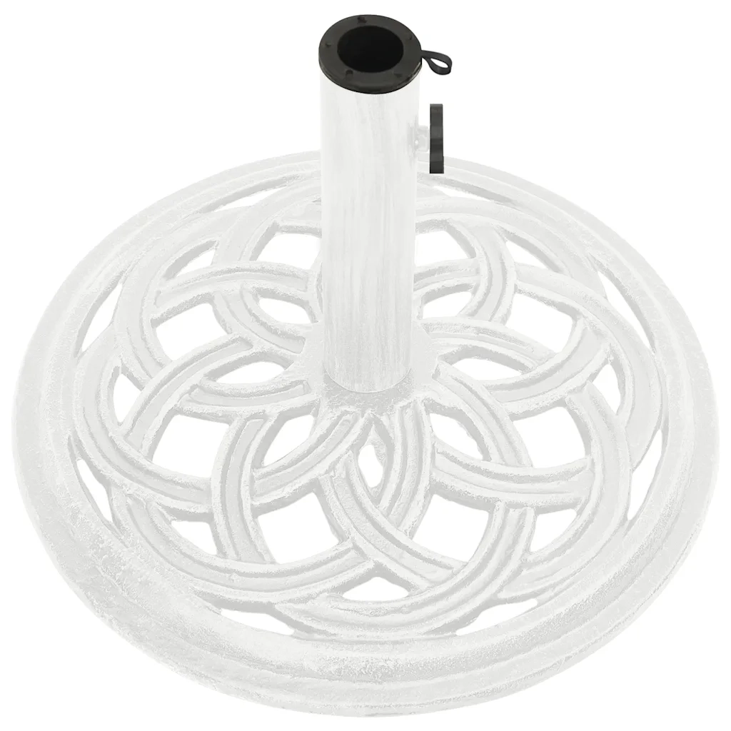 Base per ombrellone-Supporto per ombrellone Bianca 44x44x31 cm in Ghisa 460627