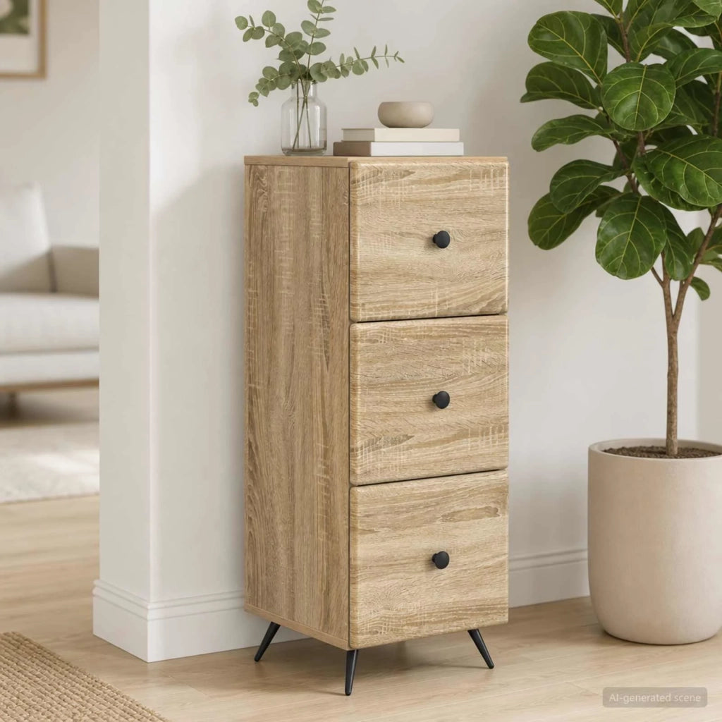 Mobile con Cassetti Rovere Sonoma 33 x 34,5 x 90 cm 895537