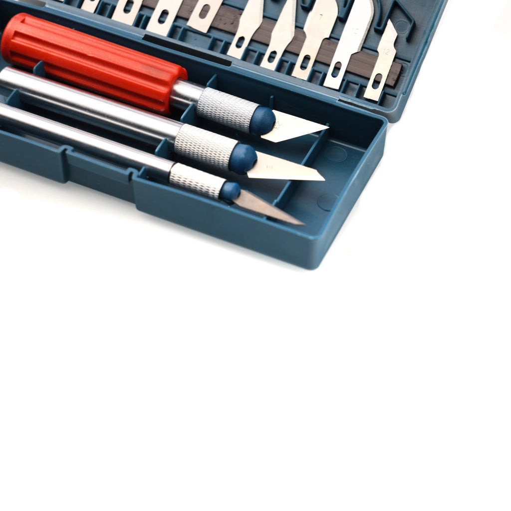 Set di Scalpelli Rosfix con 3 Manici e 13 Lame – Precisione e Versatilità | Dimensioni Manico: 10,4/9,3/9 cm