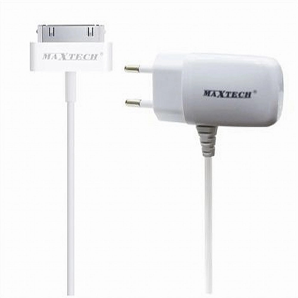 Trade Shop - Caricabatterie Da Viaggio Casa 30pin Iphone 3g/3s/4g/4s 5volt-1000ma Maxtech Ca-s005 -