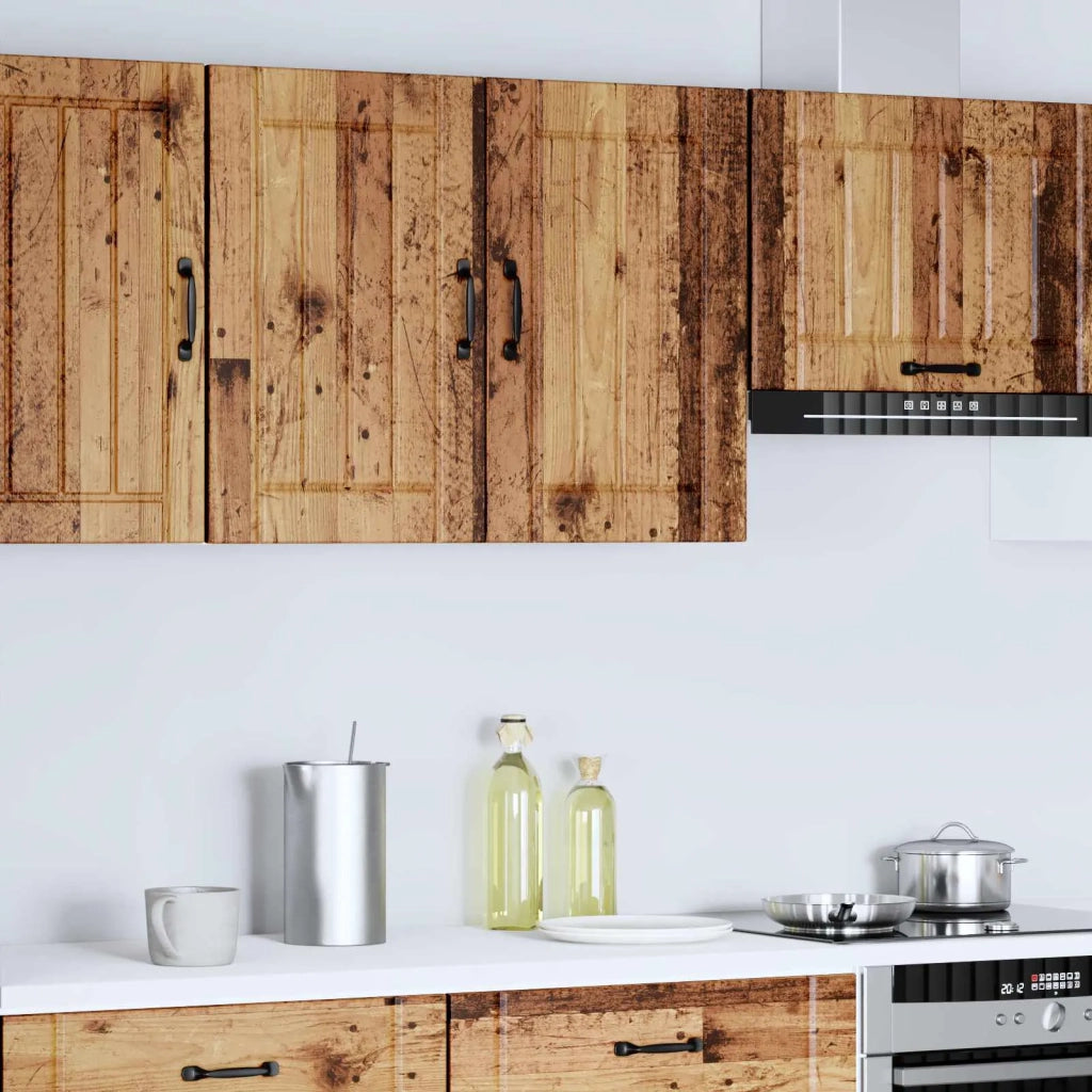Armoire murale de cuisine Lucca vieux bois bois ingénierie