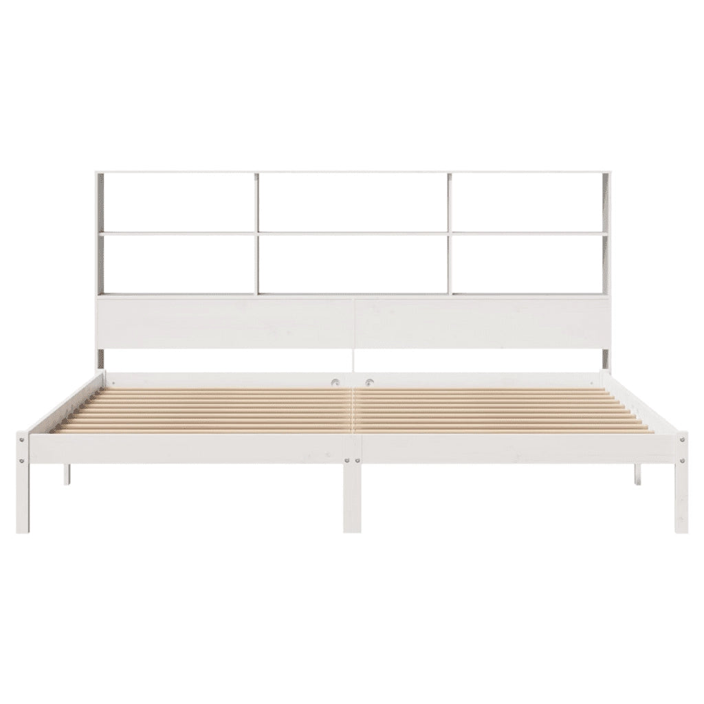 Giroletto con Libreria senza Materasso 180x200 cm in Legno Pino
