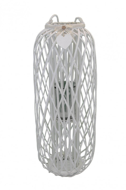 Lanterna Bernadette   in Vimini Bianco
