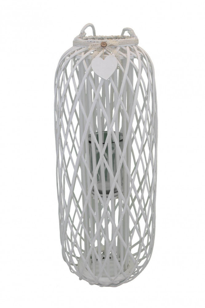 Lanterna Bernadette   in Vimini Bianco