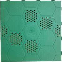 Set 15 Piastrelle pavimento plastica verde drenante 400x400x25mm per giardino