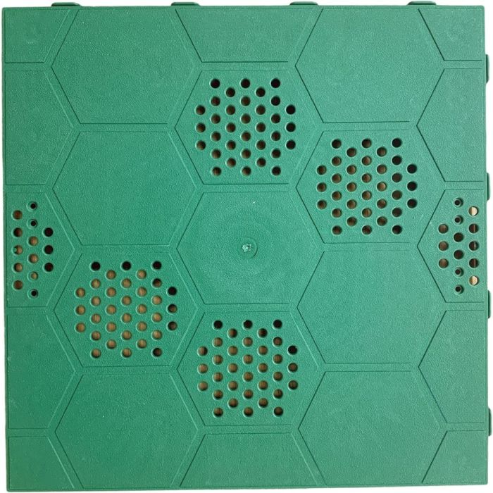 Set 50 Piastrelle pavimento plastica verde drenante 400x400x25mm per giardino