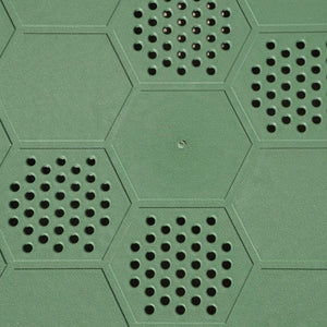 Set 50 Piastrelle pavimento plastica verde drenante 400x400x25mm per giardino