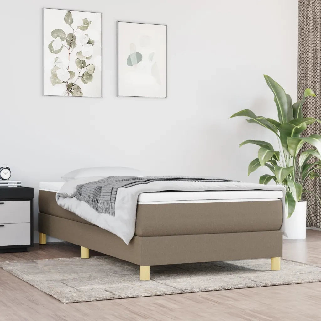 Struttura Letto a Rete a Molle Tortora 90x200 cm Tessuto 3120586
