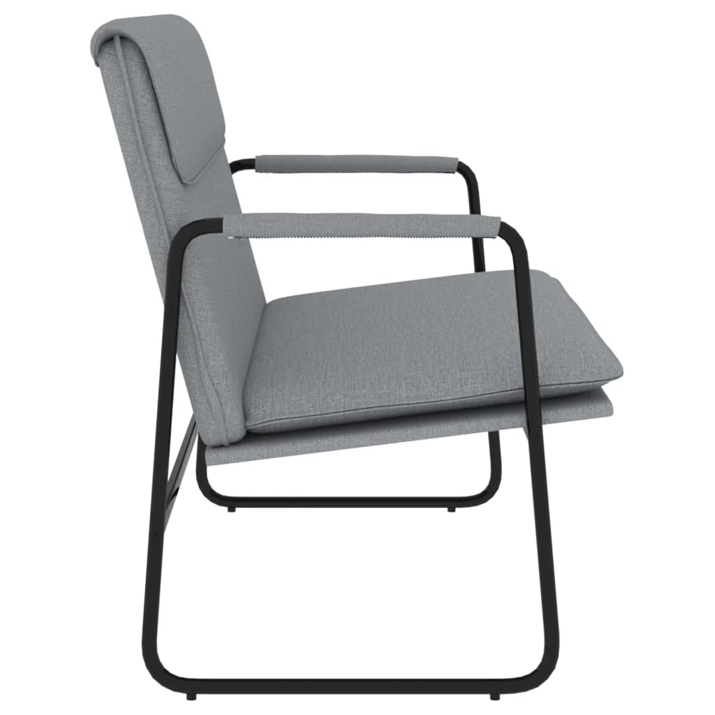 Panca 100 x 64 x 80 cm tessuto grigio chiaro 02_0010689