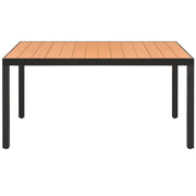 Tavolo da Giardino Marrone 150x90x74 cm cm in Alluminio e WPC 42794