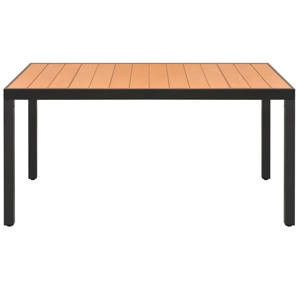 Tavolo da Giardino Marrone 150x90x74 cm cm in Alluminio e WPC 42794