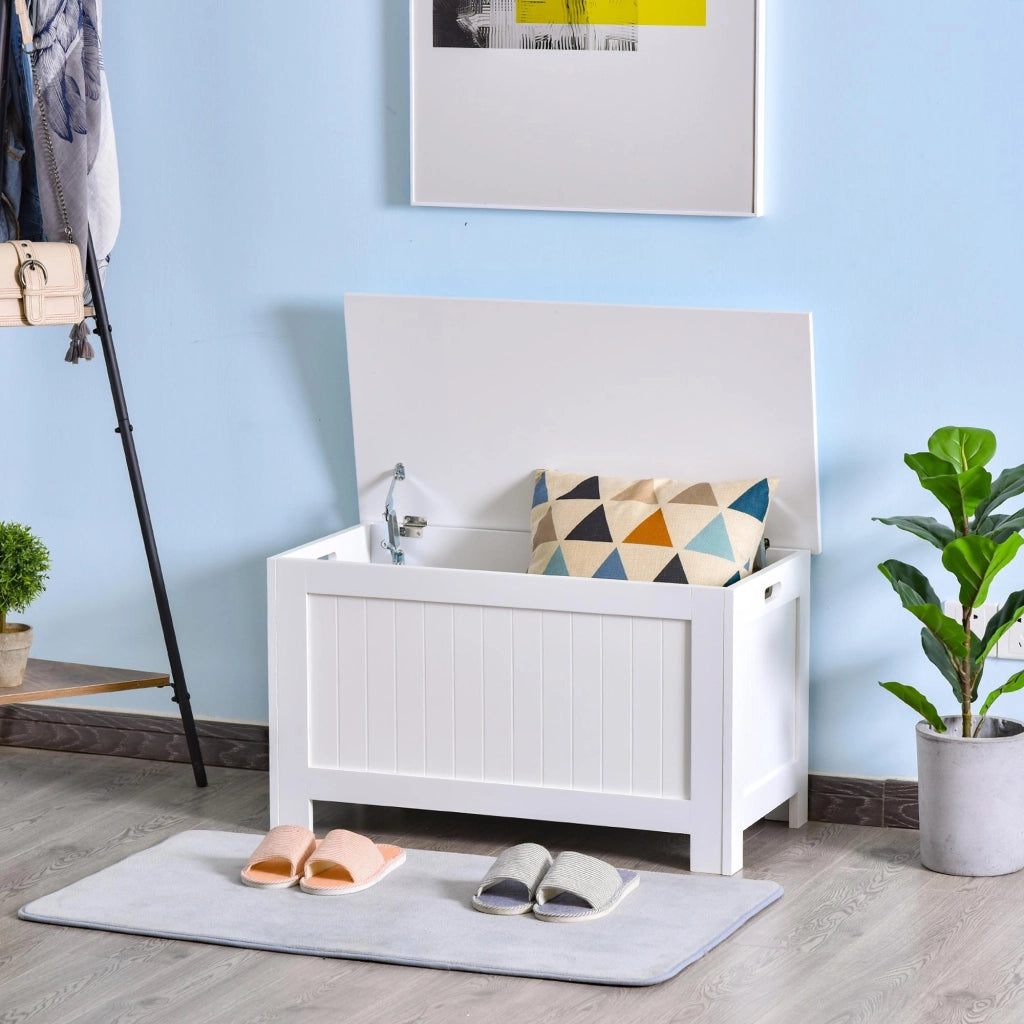 Baule per Soggiorno e Ingresso ¨C zephmum ¨C 81x40x46 cm Bianco