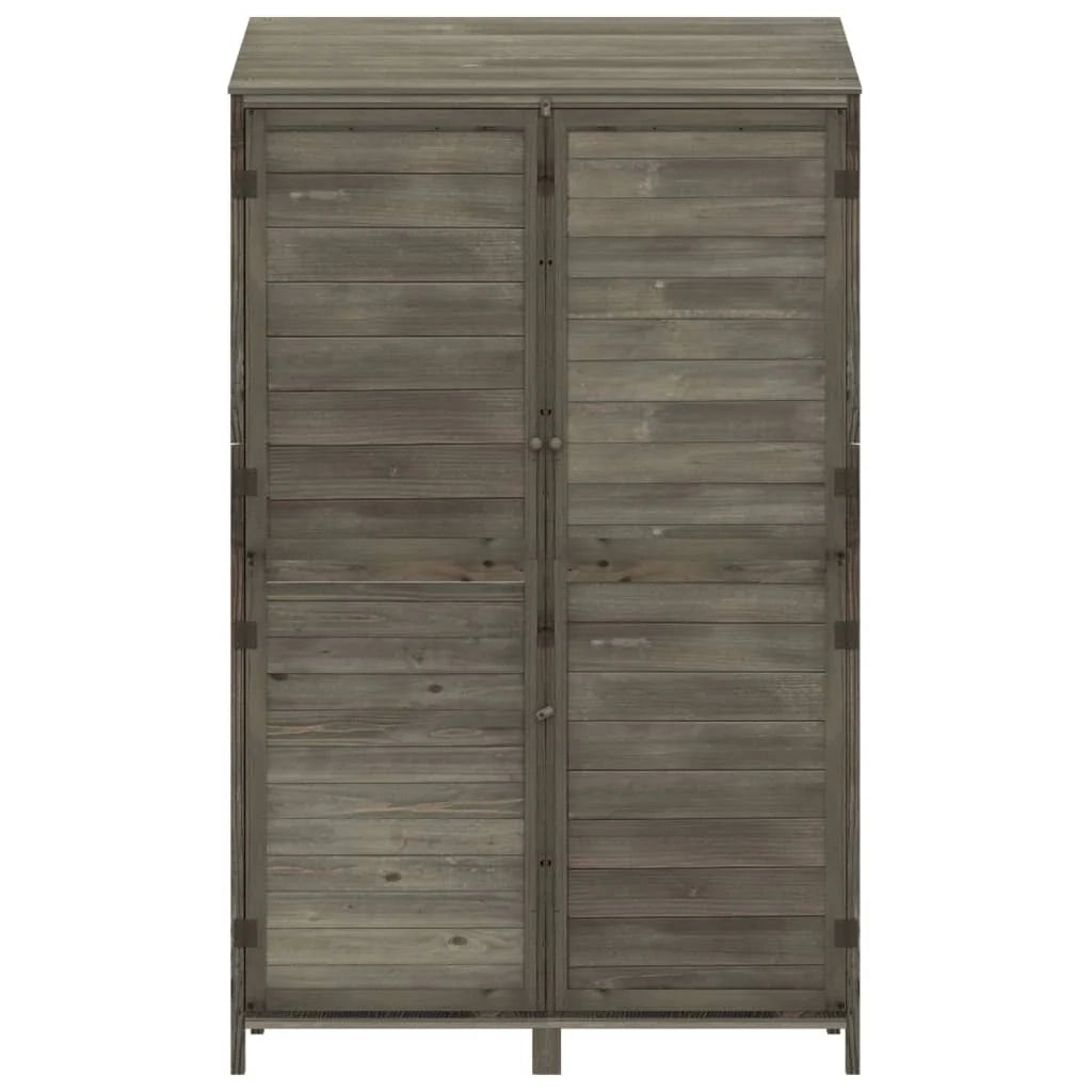Casetta da giardino 102 x 52 x 174,5 cm in legno massello di abete antracite 02_0044046