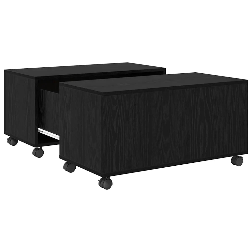 Tavolino da salotto Rovere Nero 75 x 75 x 38 cm 875482